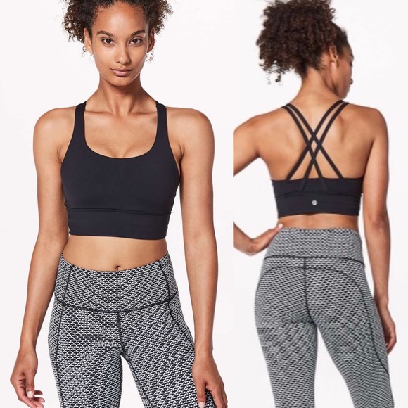 lululemon athletica Other - Authentic Lululemon Black Energy Sports Bra Long Line size 6